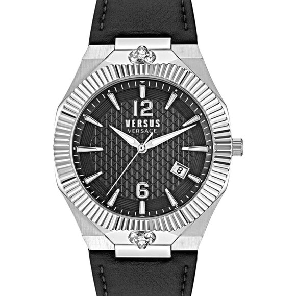 Versace Versus Black 42mm Watch! New - Picture 1 of 4